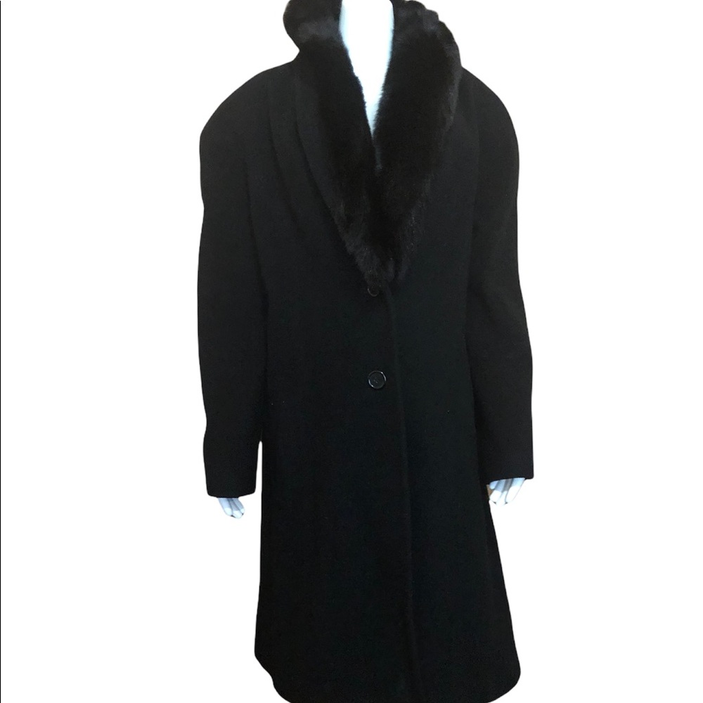 Marvin Richards Lambswool Fox Fur Long Coat 10